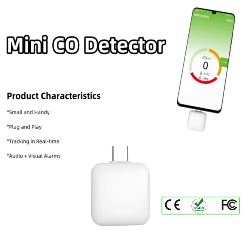 

1pc Mini Carbon Monoxide Detector for Indoor and Travel CO Monitor tester