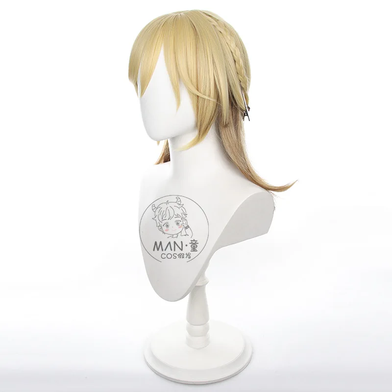 Genshin Impact Kaveh cosplay wig gradient medium hair simulation scalp Halloween gift