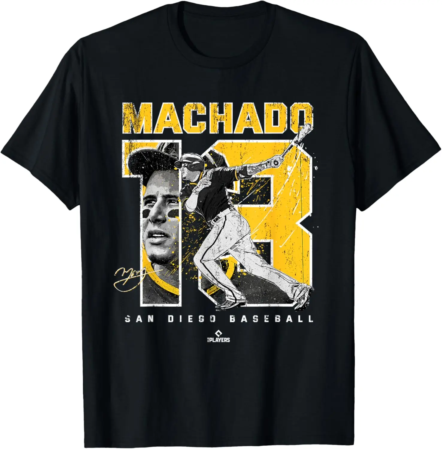 

Футболка с номером и портретом Manny Machado San Diego MLBPA
