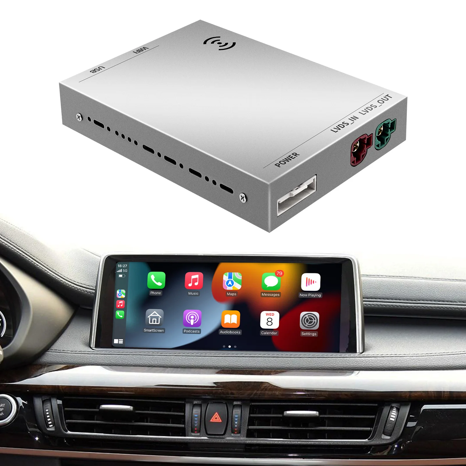 

Autoabc Wireless Carplay Android Auto Interface For CCC 1/3/5/7 Series E60 E63 E90 X5 X6 E70 E72 E81 2003-2009