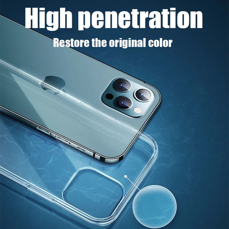 Funda Transparente Ultrafina para iPhone 11 12 13 14 15 16 Pro Max Plus 13 Mini X Xr Xs 16E Silicona Suave Transparente 4
