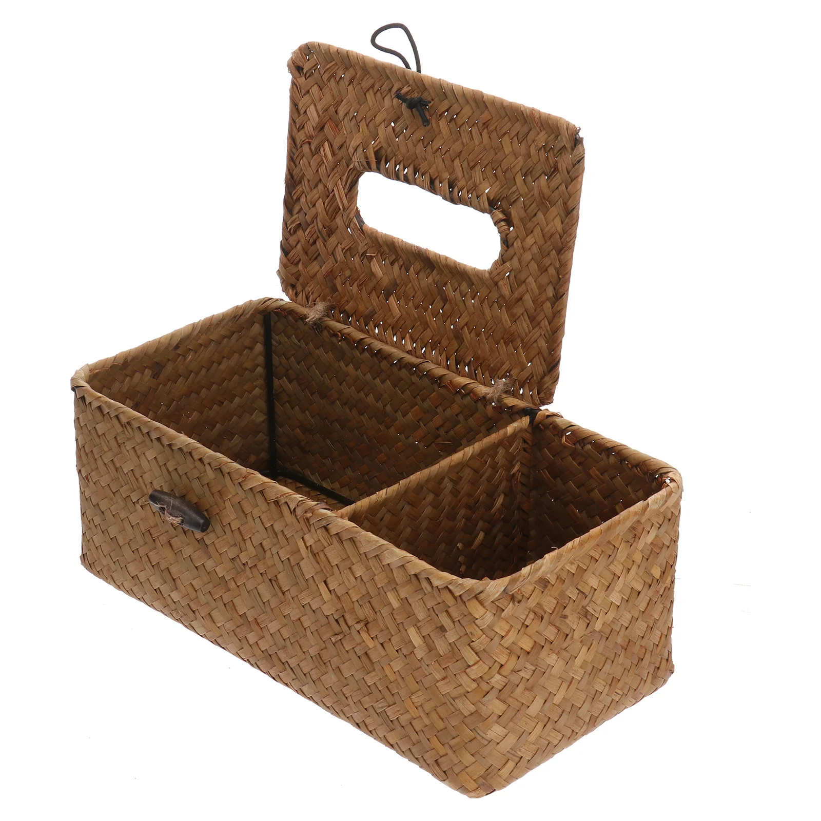 

1pc Tissue Box Storage Seagrass Woven Container Straw Bins Home Decorative Household Organization Remote Controller Holder