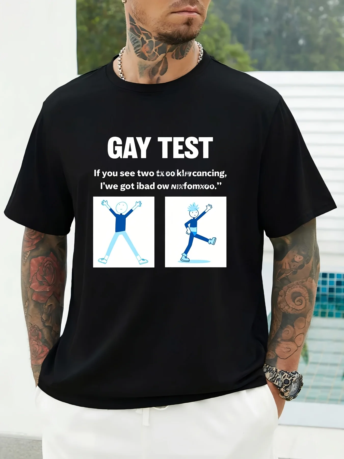 Luxury GAY TEST T-Shirt Perfect for Pride Events Team Building and Family Gatherings | Fun Graphic Tee for Men