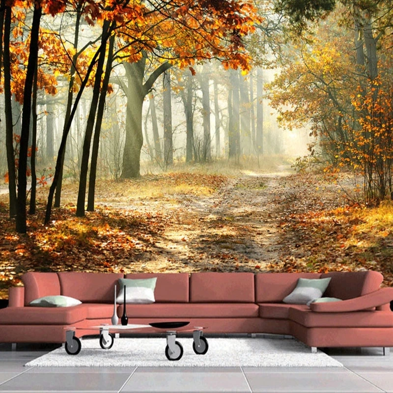 Customized Wallpaper Modern Autumn Forest 3D Mural Bedroom Romantic Living room sofa TV background wall restaurant study Hotel