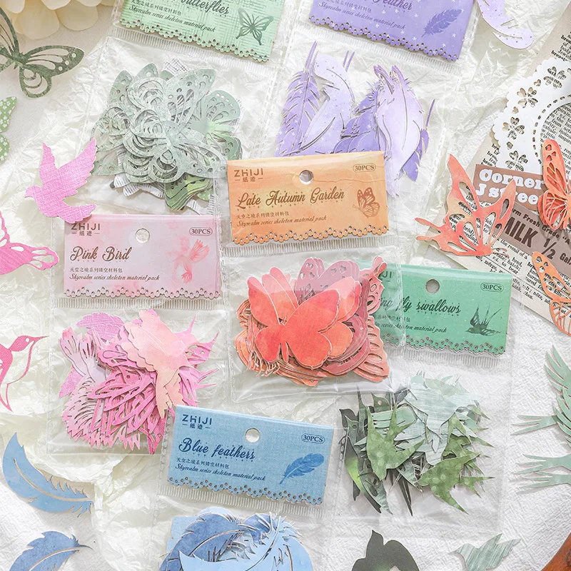 

30 шт./лот, блокноты, материал, бумага, небо, действительно, мусорный журнал, карты для скрапбукинга, ретро-фон, декоративная бумага