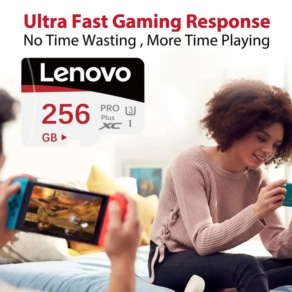 Lenovo-tarjeta de memoria SD de 2TB, 128GB, 512GB, Micro TF, 64GB, 256GB, 1TB, SD/TF, tarjeta de memoria Flash para teléfono/cámara/Ps4 con adaptador