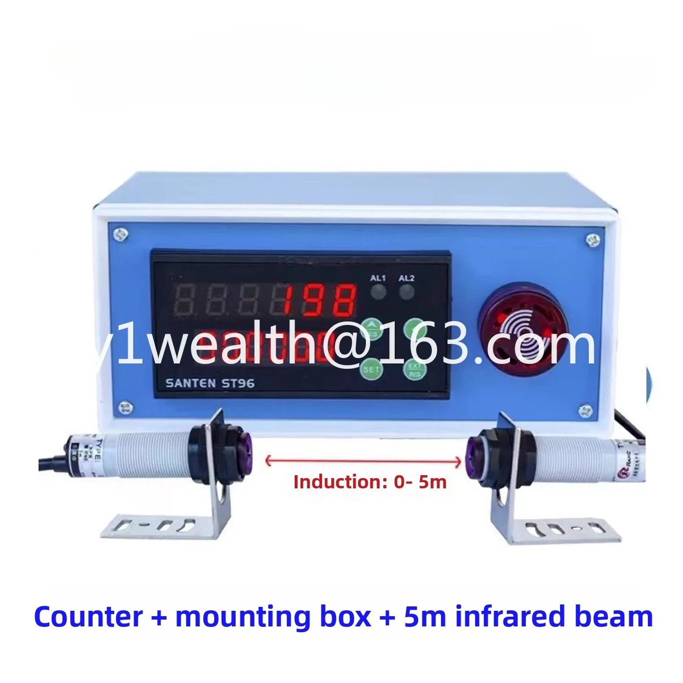 Infrared automatic induction counter Electronic digital display conveyor belt conveyor belt assembly line point counter ST76