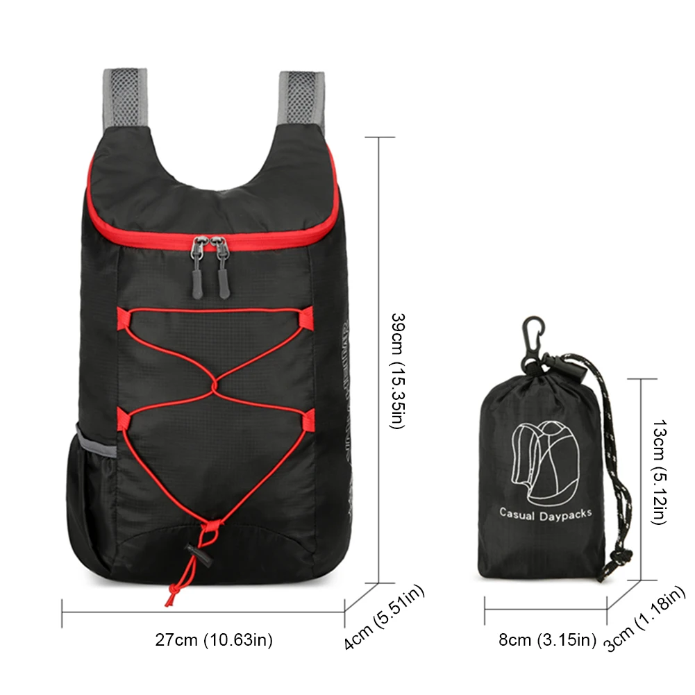 10L Foldable Portable Backpack Splashproof Folding Hiking Daypack Ultralight Outdoor Cycling Travel Knapsack for Male Female