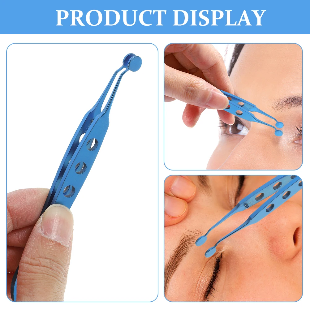 

Titanium Alloy Massage Tweezers Round Tip 3x3 Eyelid Tool Meibomian Gland Expressor Women Compressor Beauty Forceps