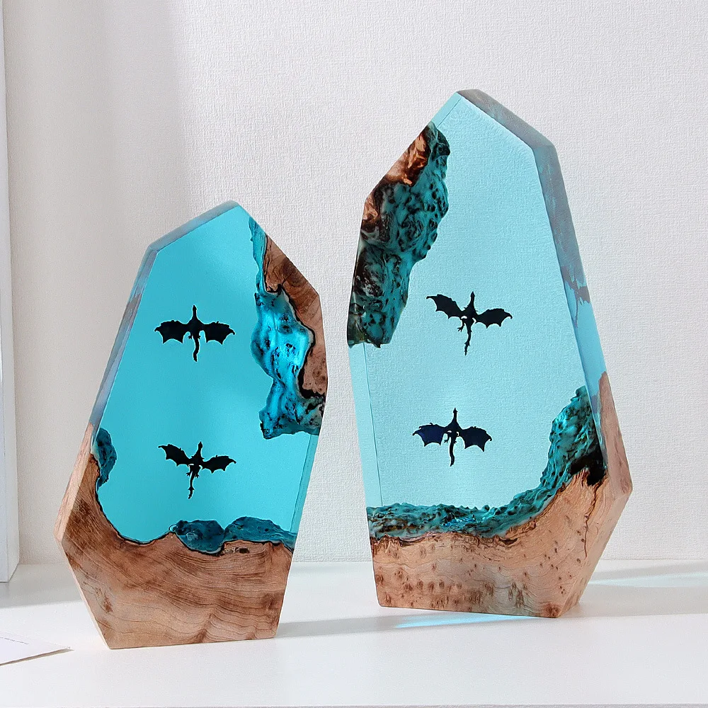 

Cave Dragon Resin Lamp Creative Art Beautiful Night Light Craft Ocean Landscape Decoration USB Atmosphere Table Lamp