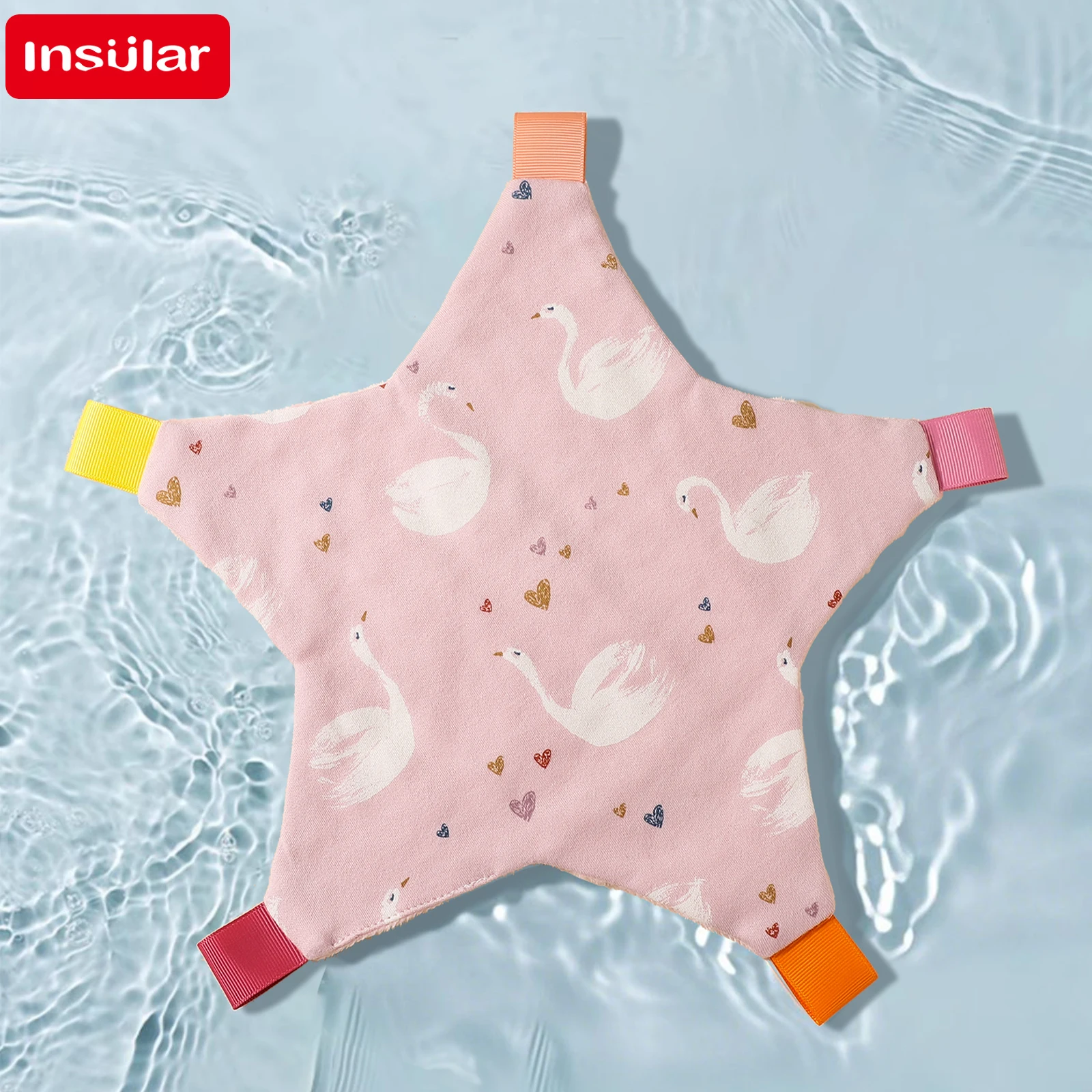 INSULAR Double-Sided Soothing Blanket Newborn Sleep-Aid Washrag Comfortable Handkerchief Towel for Infants 0-1 Years