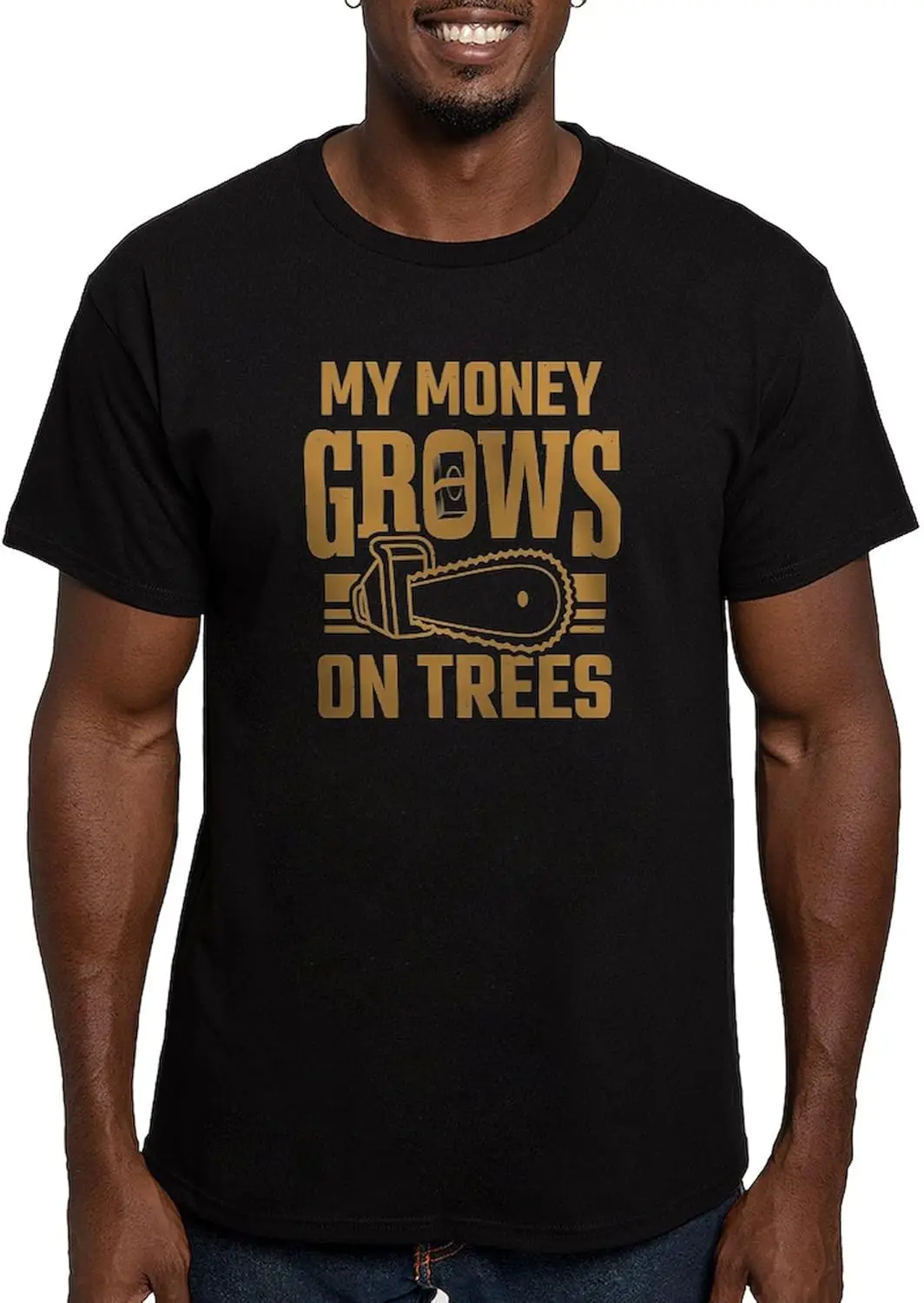 

CafePress My Money Grows On Trees Tree Worker Арбори Футболка Мужская приталенная футболка с рисунком