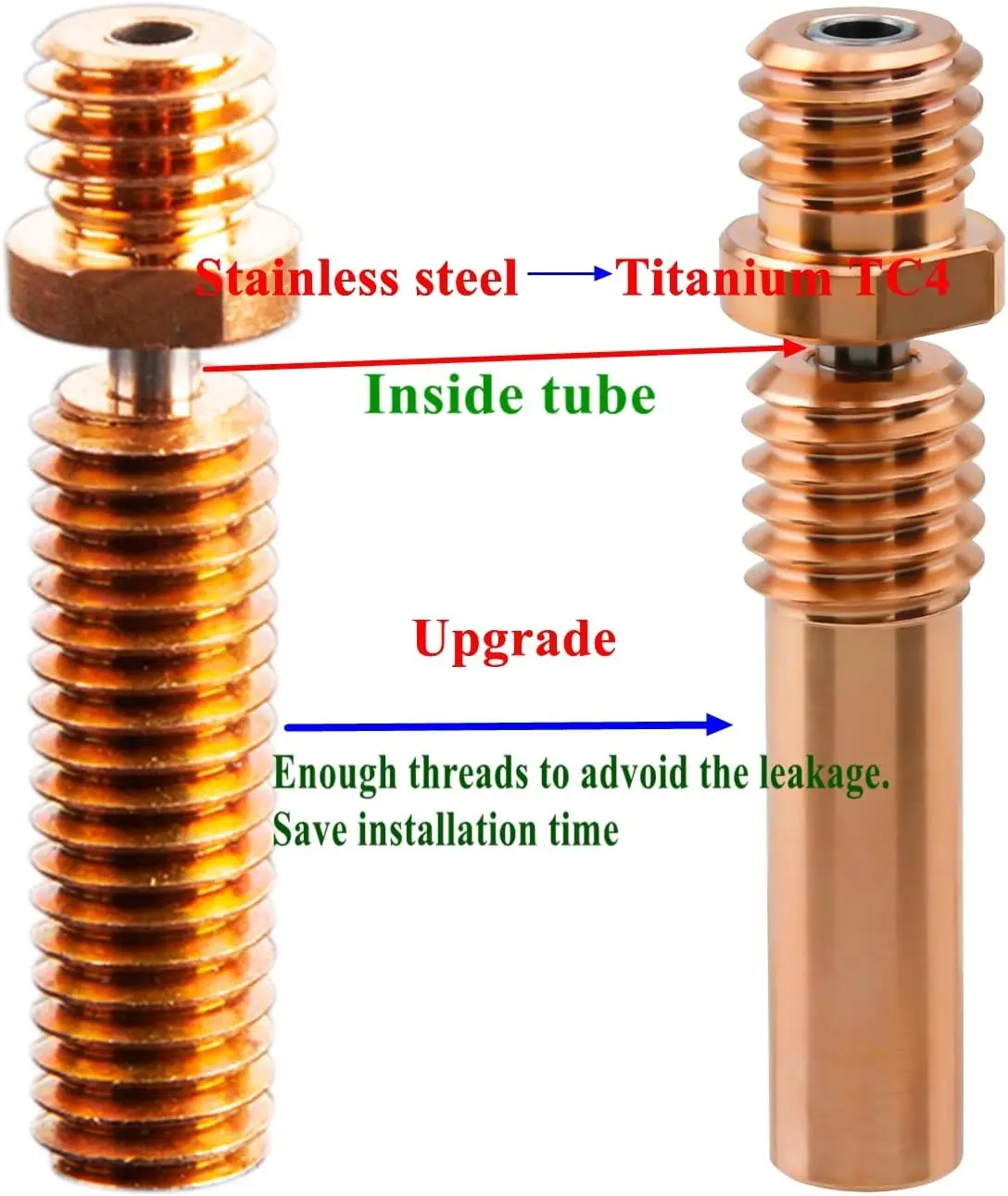 Creality Offizielles Ender3 Halsrohr aus Titanlegierung, Bimetall-Heatbreak, für Ender3 S1/3 V2/3 Pro/Ender 5/CR-6 SE/CR-5 PRO/CR10 – Detail 23