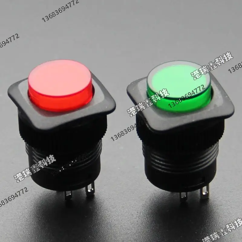 [SA]Taiwan New SCI illuminated red button on the with lock/reset one-way by -pass switch R13-508 genuine original M16--20pcs