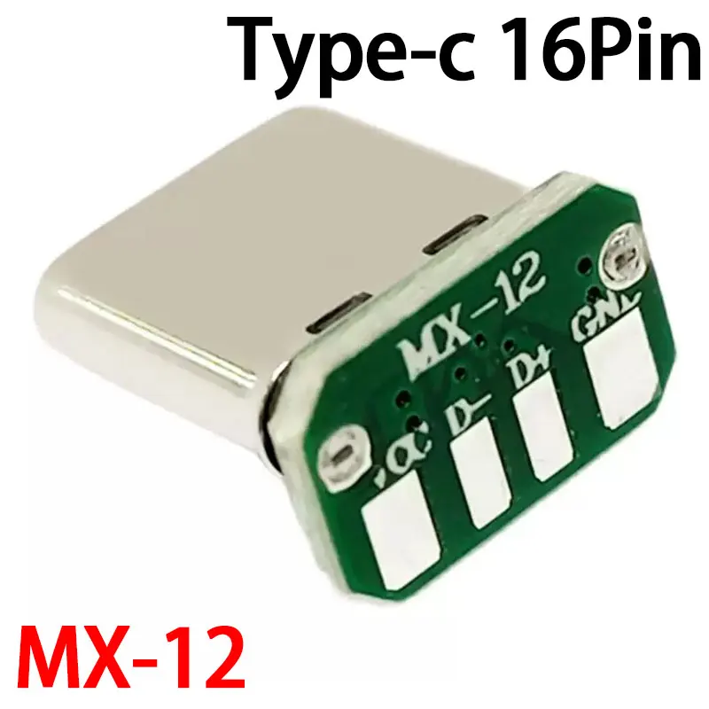 USB 3.1 Type C Male Plug 90 Degree Vertical Patch Board 16Pin Data Band PCB USB Tape Board Male Head 16P USB Type-C Connector