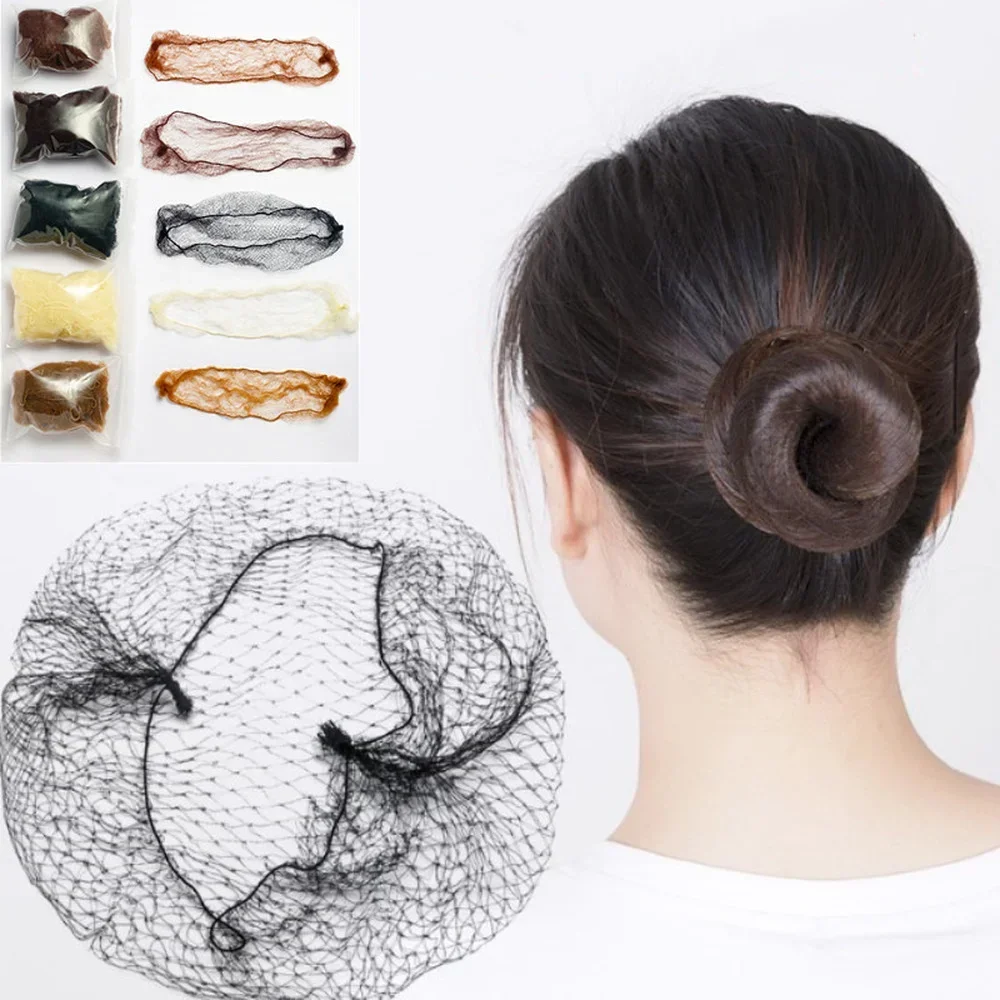 20Pcs/Lot Hair Net Black Elastic Bundle Hair Invisible Hairnet Mesh Bun Hair Net Styling Accessories Brown Beige Coffee 2025 New