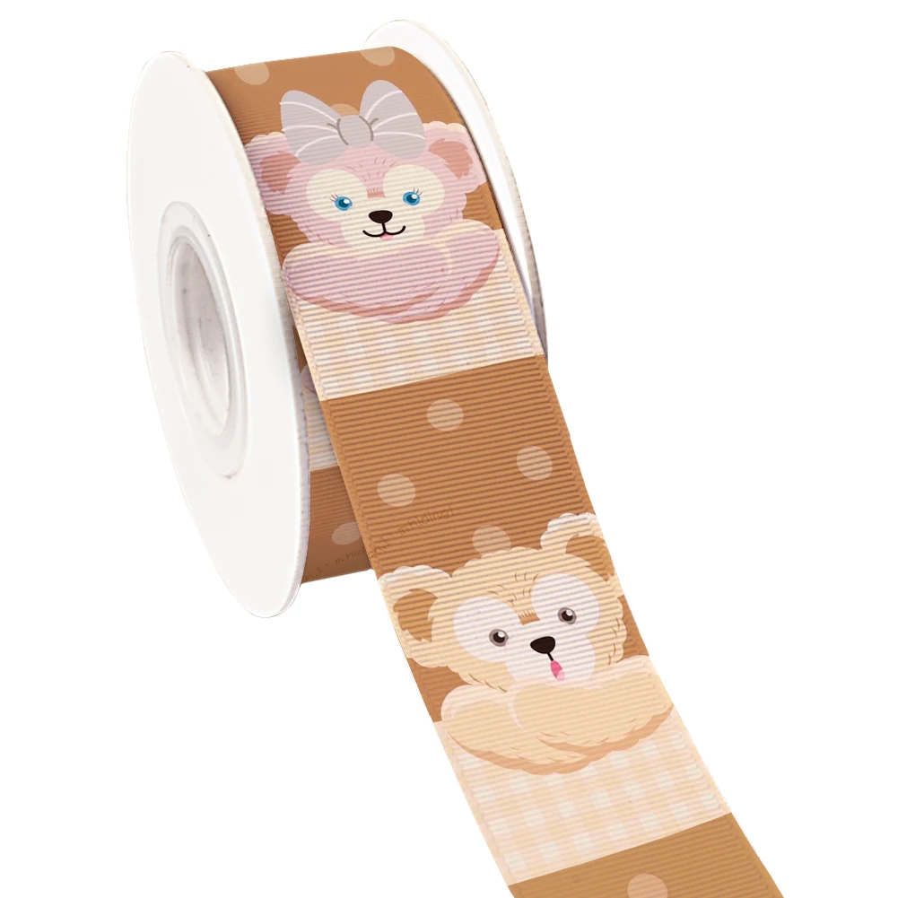 Simpatici personaggi dei cartoni animati Disney ShellieMay StellaLou Duffy 10yards nastro in Grosgrain per fiocchi di allegria fai da te ragazza copricapo fiocchi per capelli