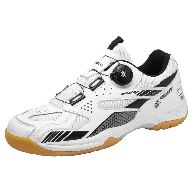 

Lightweight Badminton Shoes,Breathable Tennis Sneakers Volleyball Indoor Outdoor,With Auto Lacing,Suitable for Various Courts