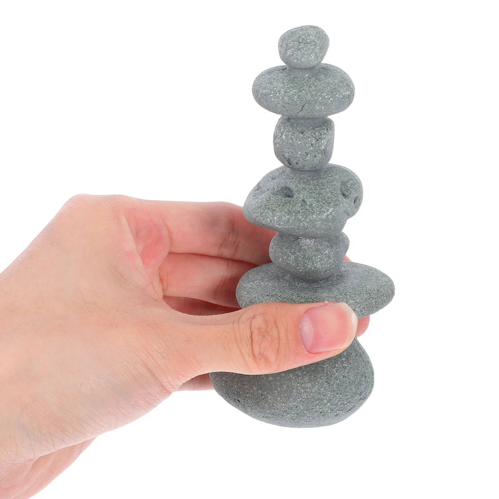 

2pcs Rockery Stones Realistic Zen Garden Decor Sand Table Grey Fish Tank Landscaping Mini Dry Landscape Ornament Stone