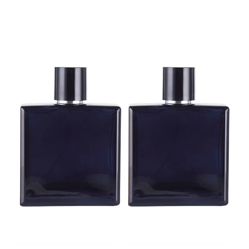 100ml 6pcs Perfume Empty Bottle Glass Dark Blue High-end Sub Bottle Spray Press Empty Bottle Wholesale