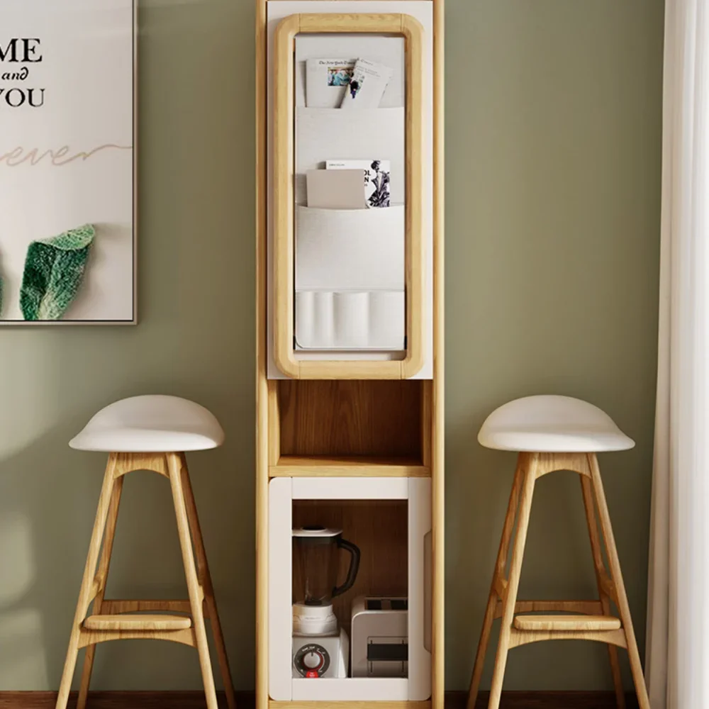 Foldable Bar Table and Chair Home Wine Cabinet Multi-Function Locker Partition Small Bar Modern Minimalist
