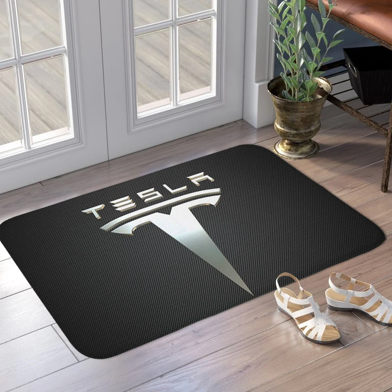 Custom Doormat Entrance Door D-Teslas Corridor Bedroom Carpet Kitchen Floor Mat Bathroom Hallway Balcony Rug Slip-resistant Home