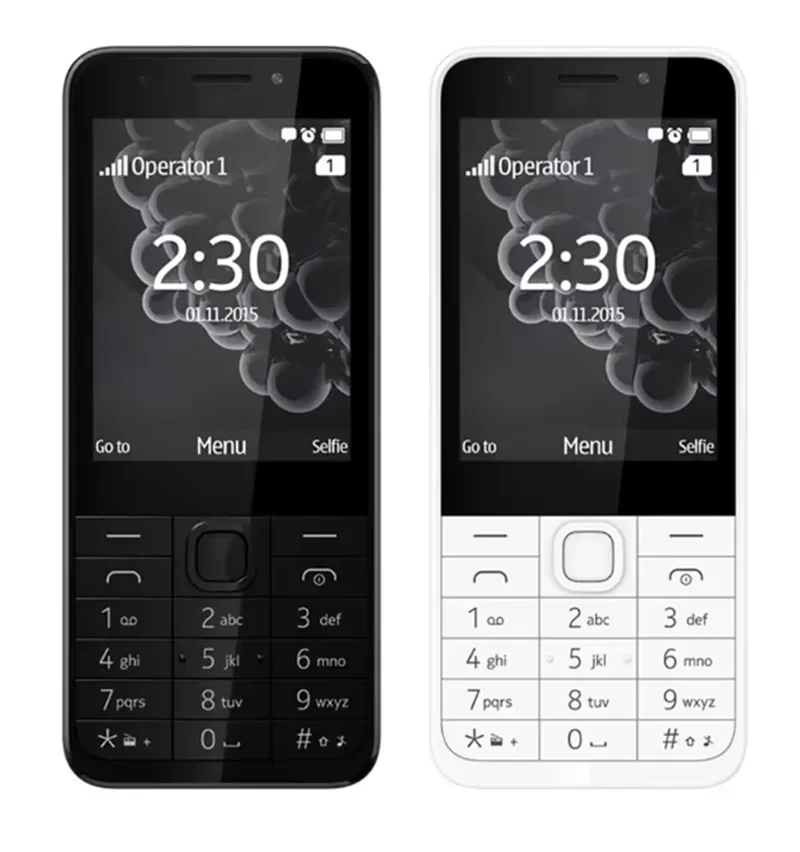 Nokia 230 versão dual sim multilíngue com câmera frontal 1200 mah bateria dumbphone teclado árabe telefone usado