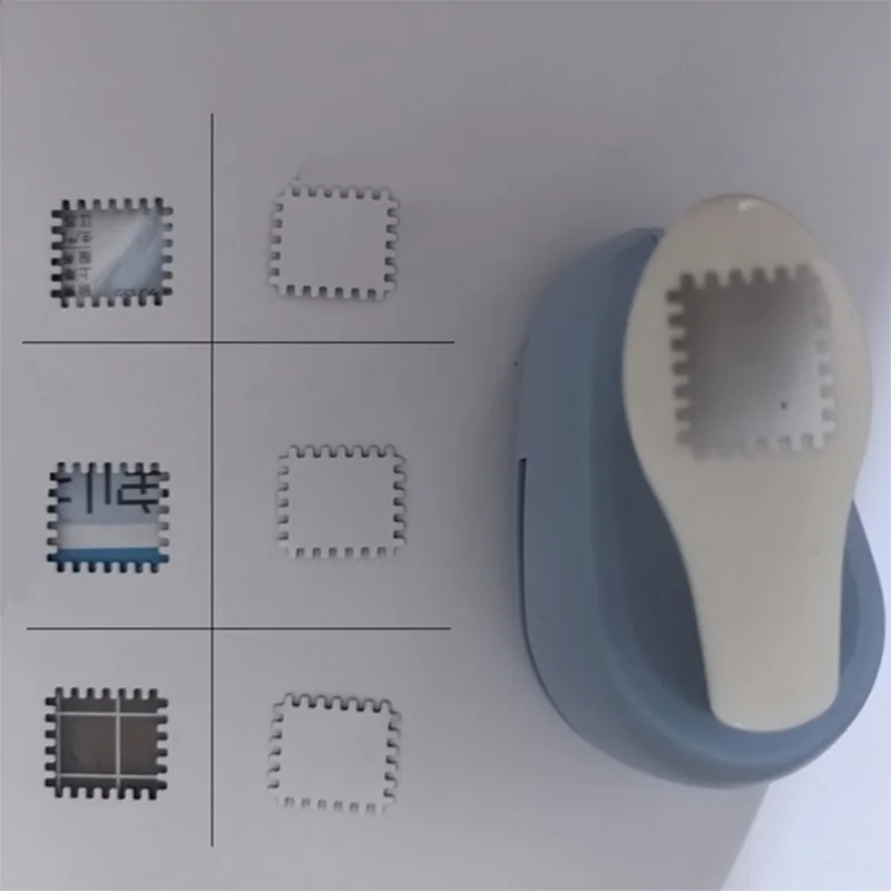 Stamp Border Diy Hole Puncher Stamp Shape Craft Punch Embossing Machine Round Hole Punch Toothed Puncher Embosser