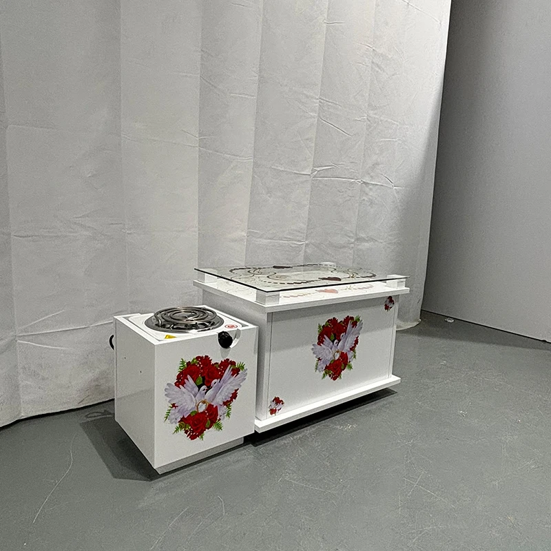 Keway Custom Coffee Table Set, Traditional Ethiopian Eritrean Style, High Gloss Painting