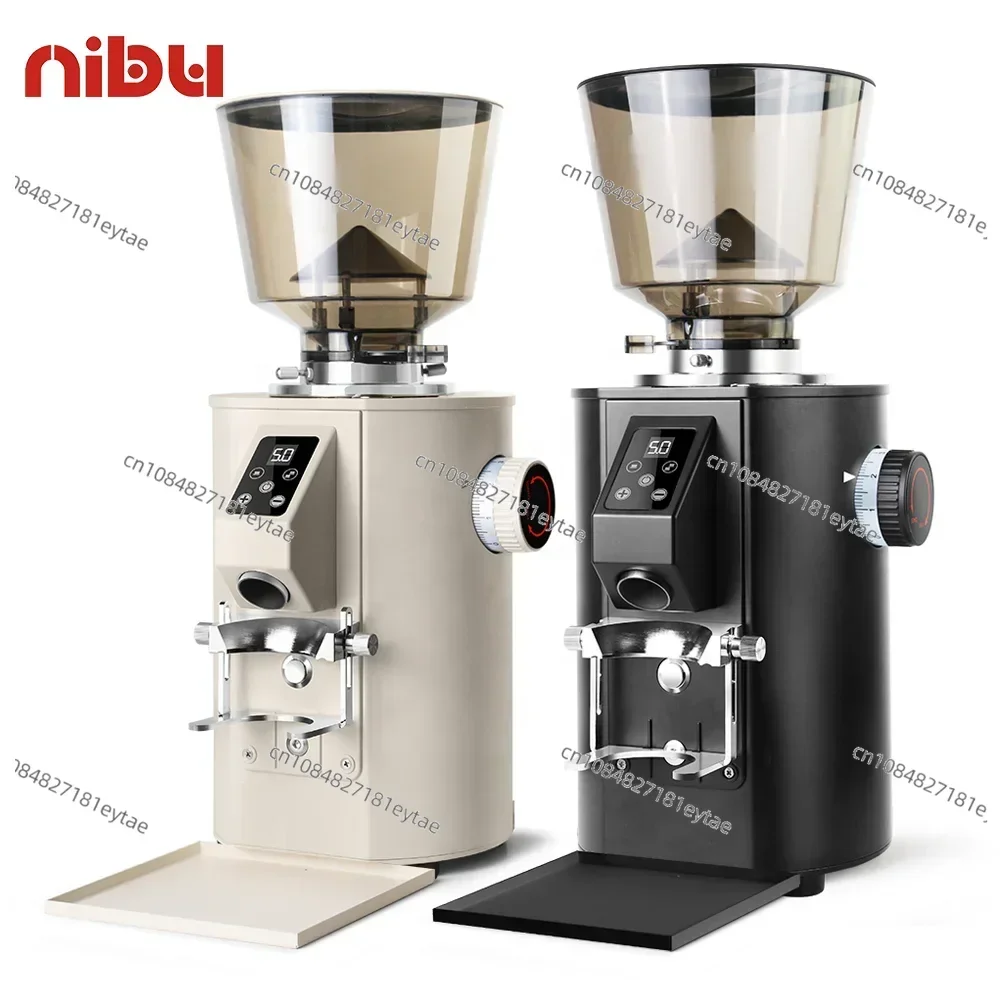 NIBU Adjustable Setting 64MM Espresso Grinder Mill Coffee Bean Electric Quantitative Coffee Grinder