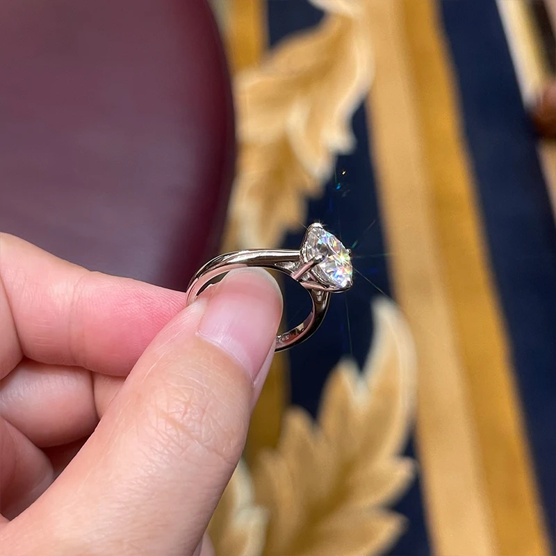 OXTAO Zertifizierter 2CT Ehering-Brautset für Damen, 14K Gold gefüllt, stapelbarer Eternity-Band-Ring, Jubiläumsschmuck D VVS1 – Detail 9