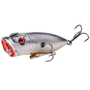 Hard Artificial Popper Fishing Lure, crankbait fishing, topwater with 2 acute hooks, carp fishing baits, wobbler, 7cm, 12g, 1pc 8 Main Sales Popper - №7