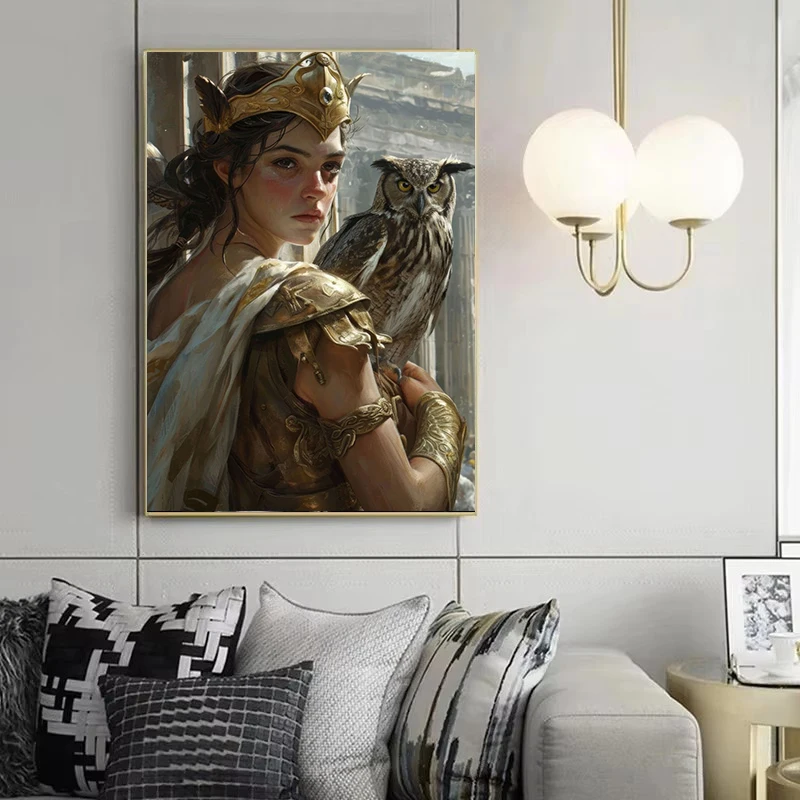 الخيال اليوناني الأساطير الفن أبولو أثينا هيستيا زيوس المشارك جميلة مثير آلهة جدار صورة يطبع قماش ديكور المنزل الحديث
