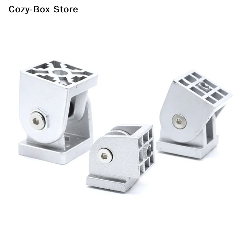 [ZY]1PCS 2020/3030/4040 Zinc Alloy/Aluminum Profile Living Hinge Fittings Right Angle Flexible Pivot Joint Connector[ZY]