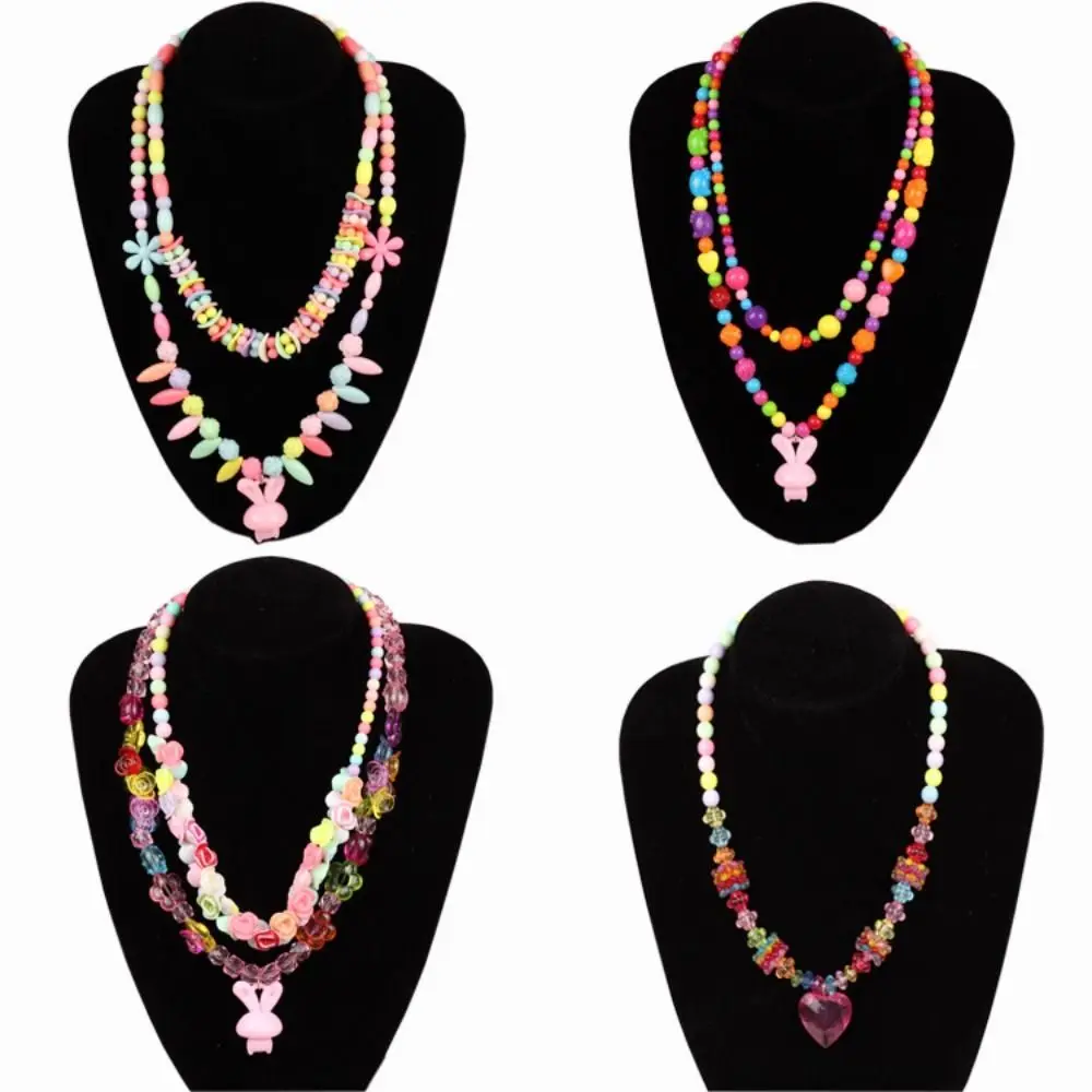 Arts Crafts DIY Handmade Beaded Kit Toy DIY Toy Jewelry Set Kit for Make Bracelets Beads Toys Colorful Handmade