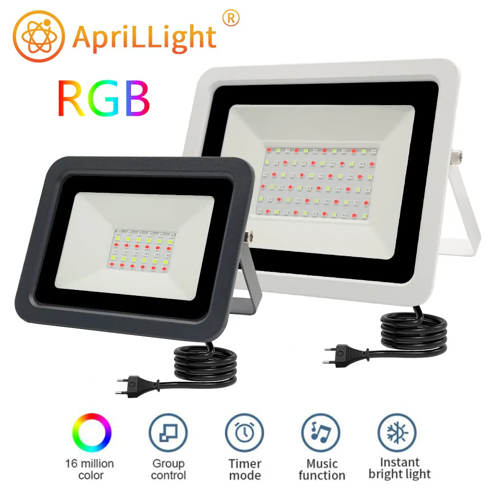 

Светодиодный прожектор с Bluetooth APP, умный RGB прожектор, уличсветильник прожектор, точесветильник светильник, 50 Вт, 100 Вт, IP68, настенный, уличный, садовый, Квадратный, праздничный светильник