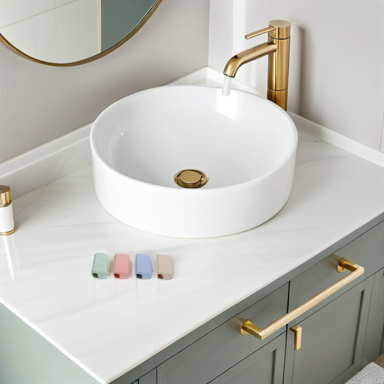 

4pcs Portable Toothbrush Cover Cap Protective Holder Travel Bathroom Organizer Storage Accessory for Brush Heads