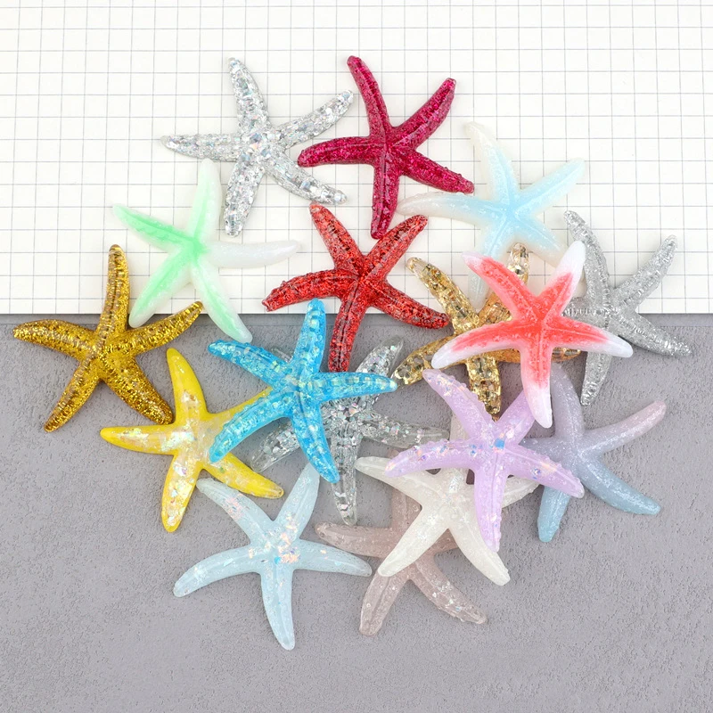 Romantic Ocean Series Resin Large Gradient Starfish Pendant Phone Case Accessories DIY Children's Hair Accessories Headwear Mate