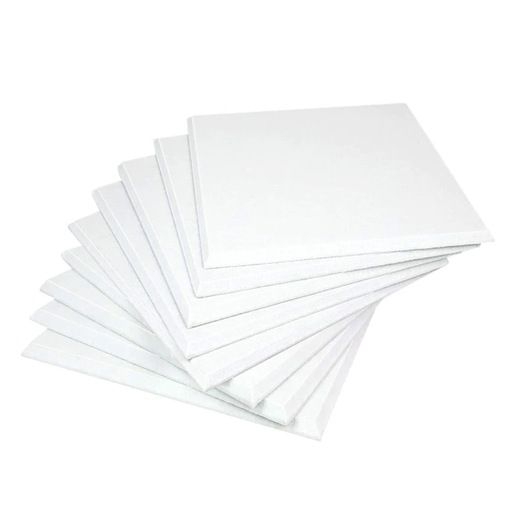 

Acoustic Panels White 12 Pieces High Density Beveled Edge for Wall Decoration and Acoustic Treatment