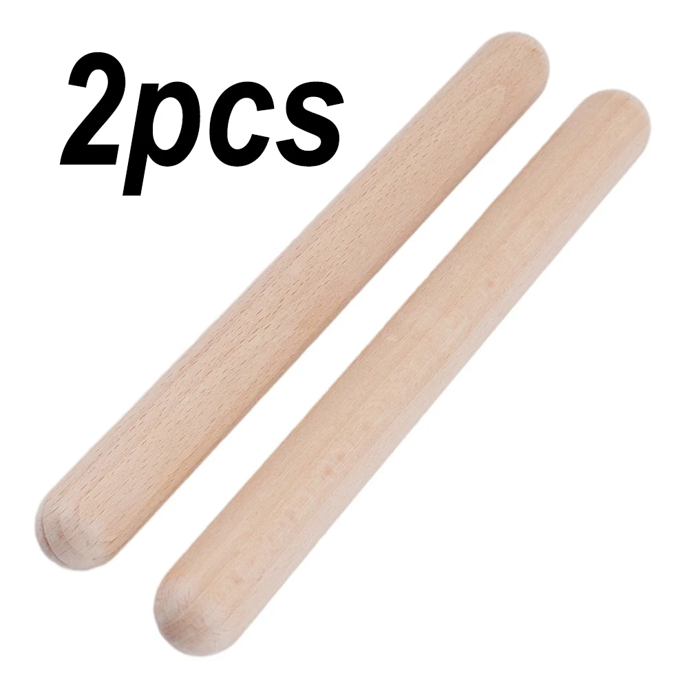2PCS Percussion Wooden Drum Rhythm Learning Percussion Instrument Rhythm -Sticks Education Toddler Instrument For Beginners
