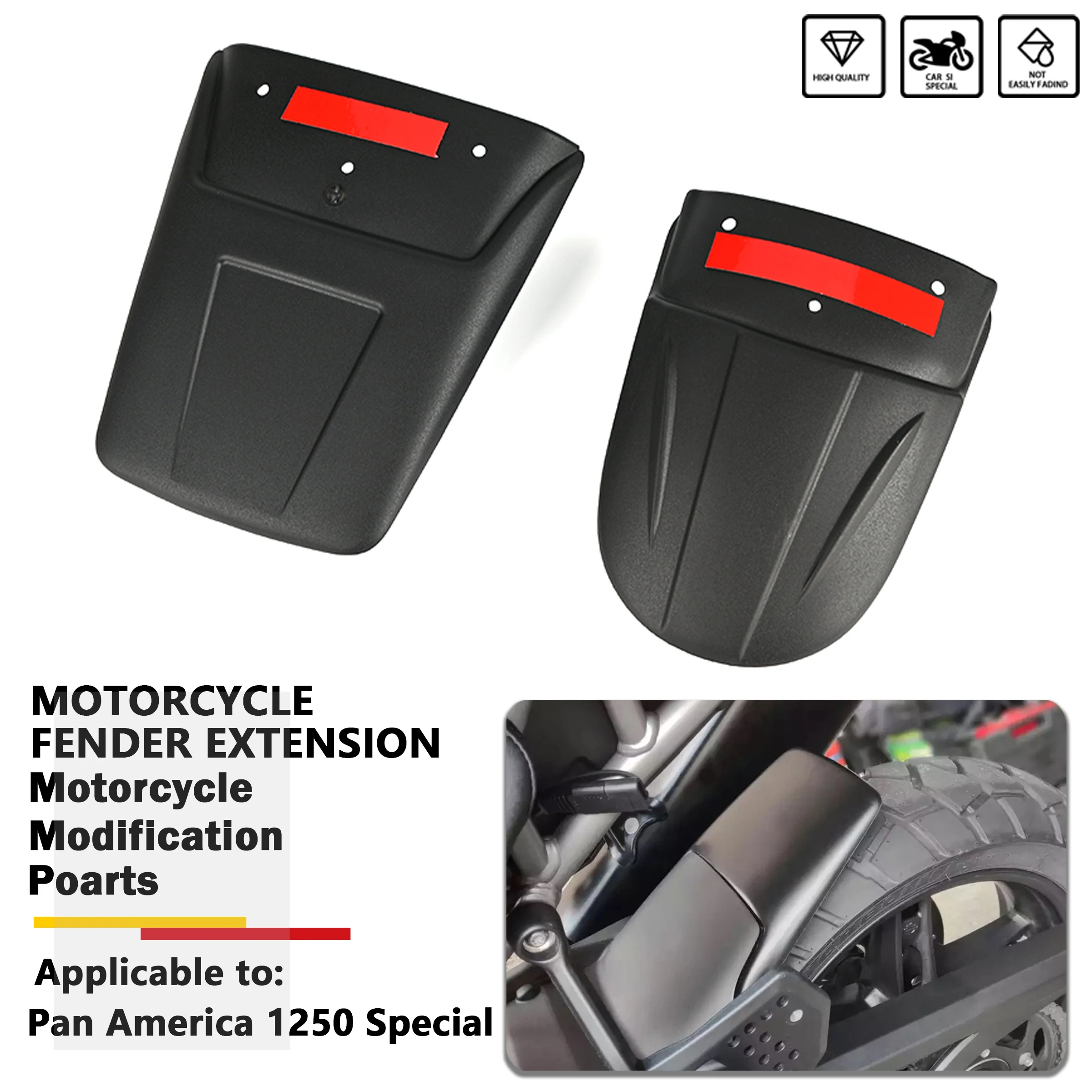 For HARLEY PAN AMERICA 1250 1250S 2021-2022 Part KR Motorcycle Accessories Front Rear Mudguard Fender Extension Refit Extender