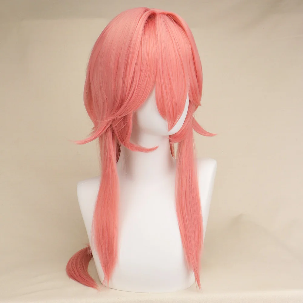 Genshin Impact Yae Miko Cosplay Perücken Rosa Perücke Anime Cosplay