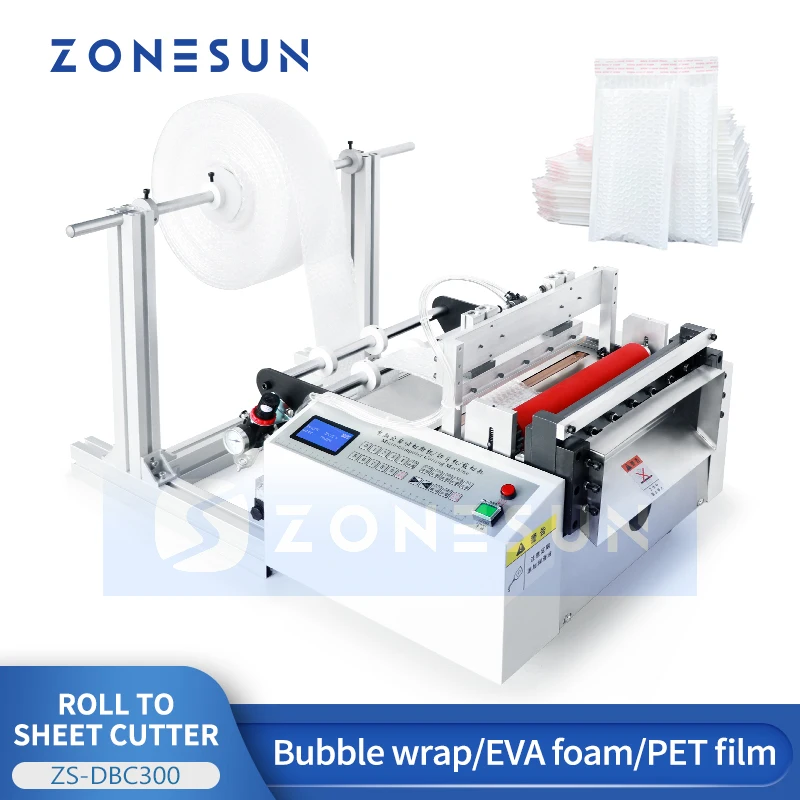 Zonesun Automatic Roll to Sheet Cutter Cutting Machine Paper Roll Cutting Machine PVC Non Woven Roll EVA Cutter ZS-DBC300