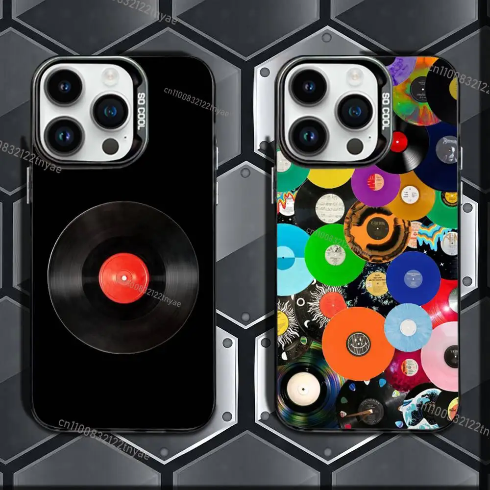 

Cool Hot Music CD Phone Case IMD Phone Case For IPhone 17,16,15,14,13,12,11 Pro Max Plus Color Silver Cover black TPU