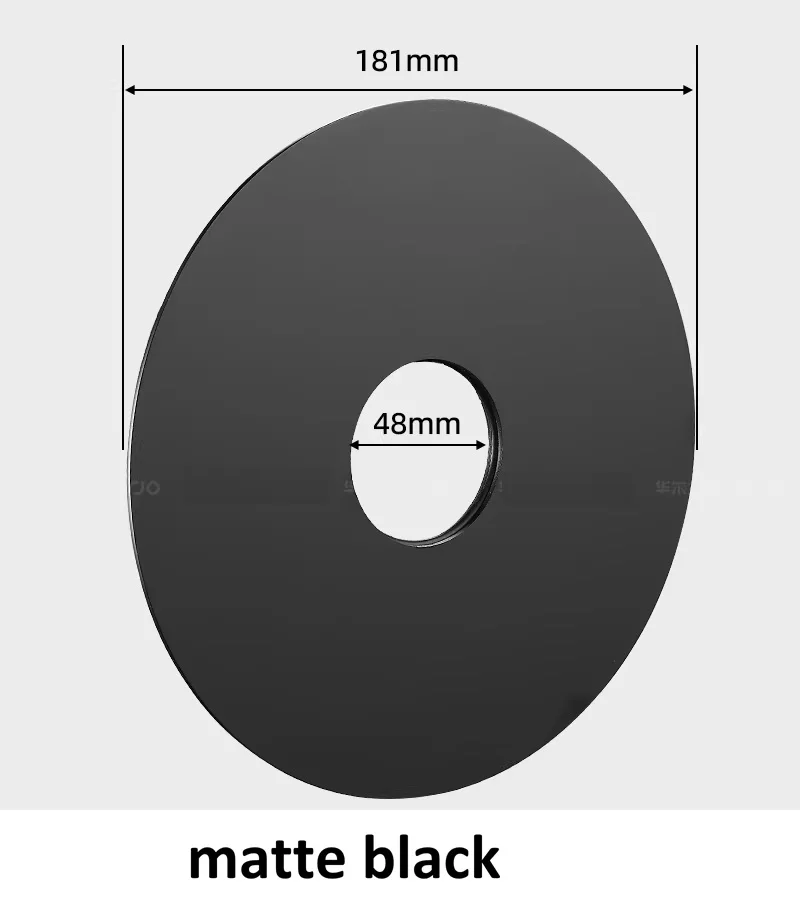 

MTTUZK Wall Mounted Shower Faucet Assembly Parts Shower Faucet Panel Chrome /Matte Black/Gunmetal Gray 181mm Circular Panel