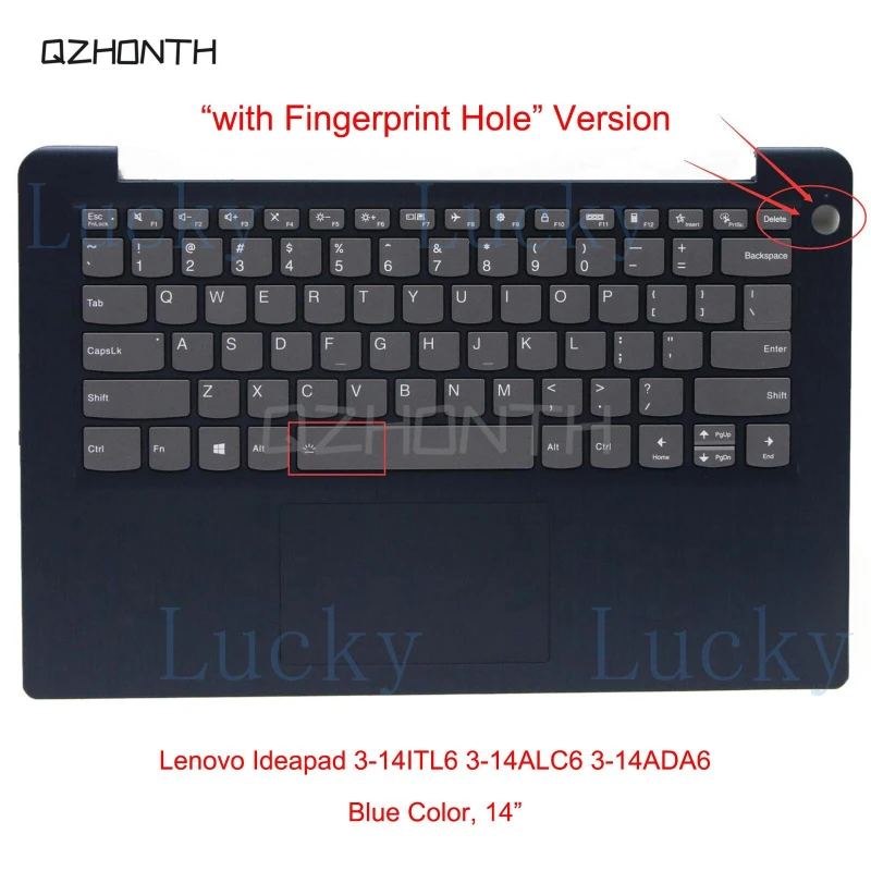 f  New For Lenovo IdeaPad 3-14ITL6 3-14ADA6 3-14ALC6 Palmrest w/ Backlit Keyboard