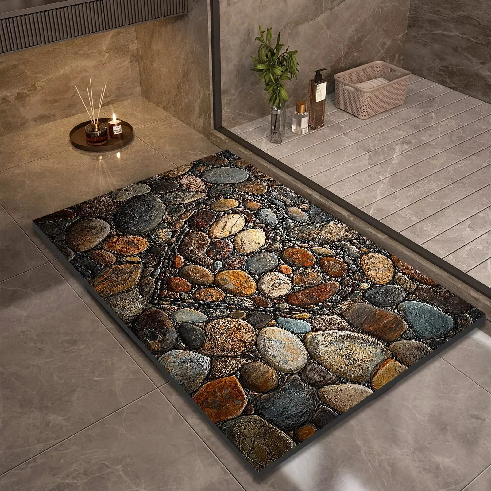 VIKAMA – tapis de sol antidérapants pour salle de bain de Style américain, tapis de porte d'entrée absorbant l'eau et résistant à la saleté, décoration de la maison