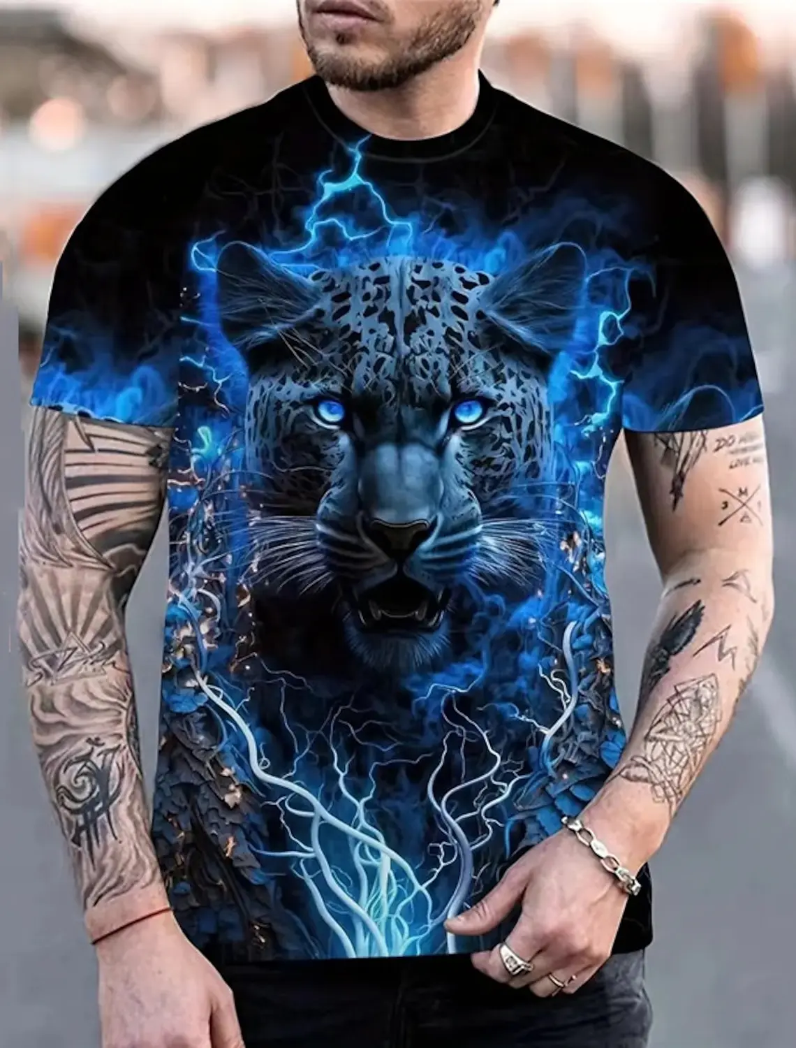 تيشيرتات رجالية ريترو، طباعة ثلاثية الأبعاد، أزياء الصيف، ملابس الشارع بأكمام قصيرة، ملابس رجالية، قمصان كبيرة الحجم، إلخ.