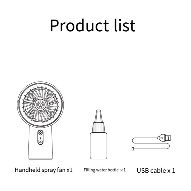 A50I Misting Fan Portable Handheld Fan, 4000Mah Handheld Misting Fan Rechargeable Power Bank,Cooling Water Fan For Travel