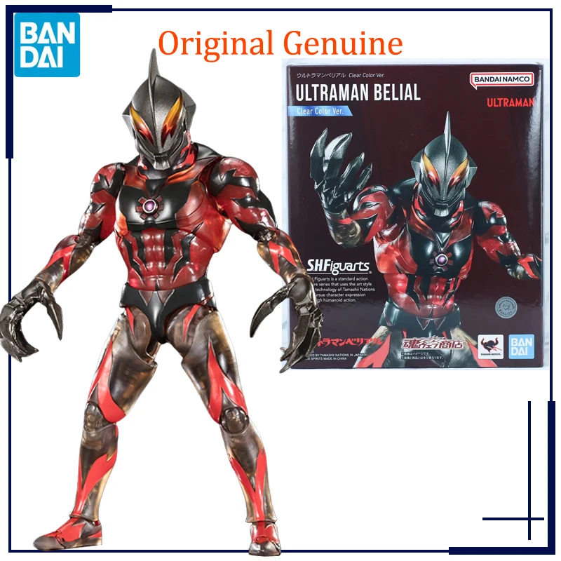 الأصلي حقيقية بانداي أنيمي ULTRAMAN BELIAL واضح اللون الإصدار. ألعاب نموذج SHF هدايا شخصيات الحركة حلي قابلة للجمع للأطفال الأولاد